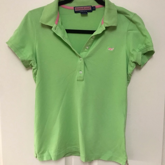 Vineyard Vines Womens Lime Green Polo 